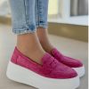 Buty - Lekkie mokasyny slip on na wyższej podeszwie CATTUS BEIGE skóra naturalna - obrazek 9