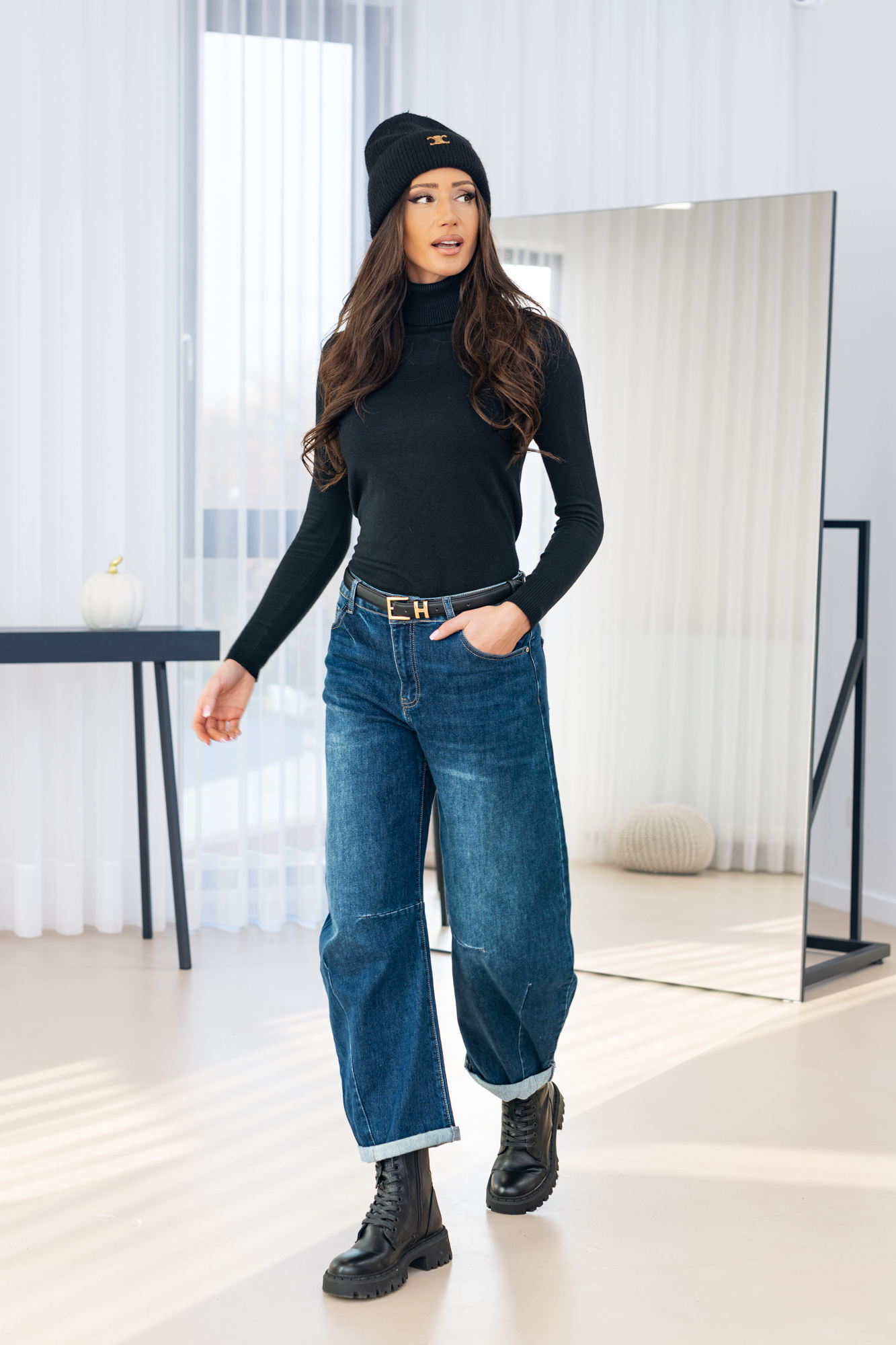 Spodnie Brina jeans niebieskie (BANANY) - obrazek 4