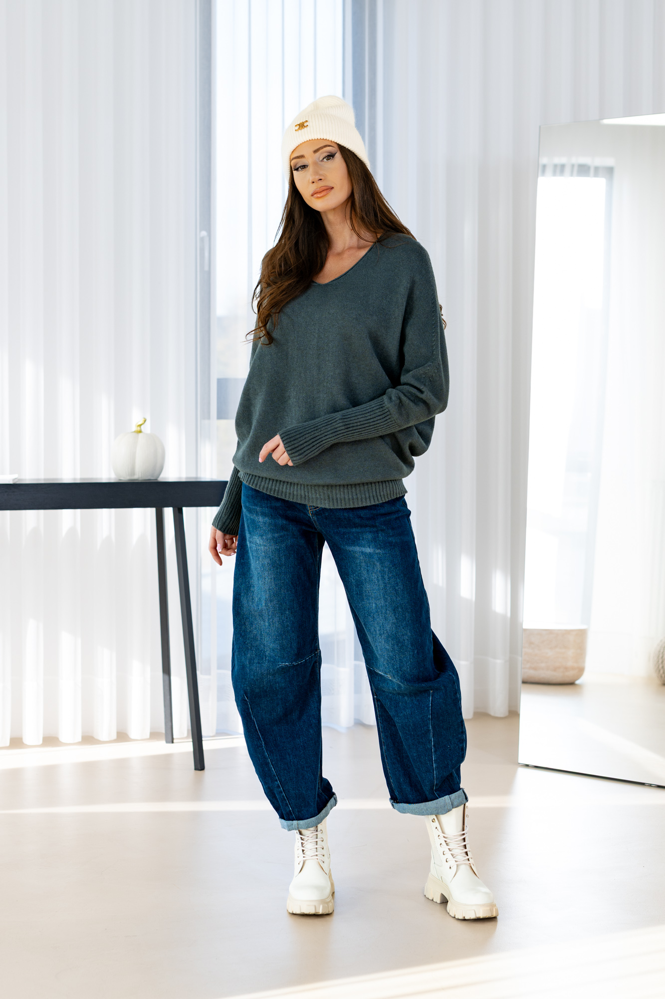 Spodnie Brina jeans niebieskie (BANANY) - obrazek 5