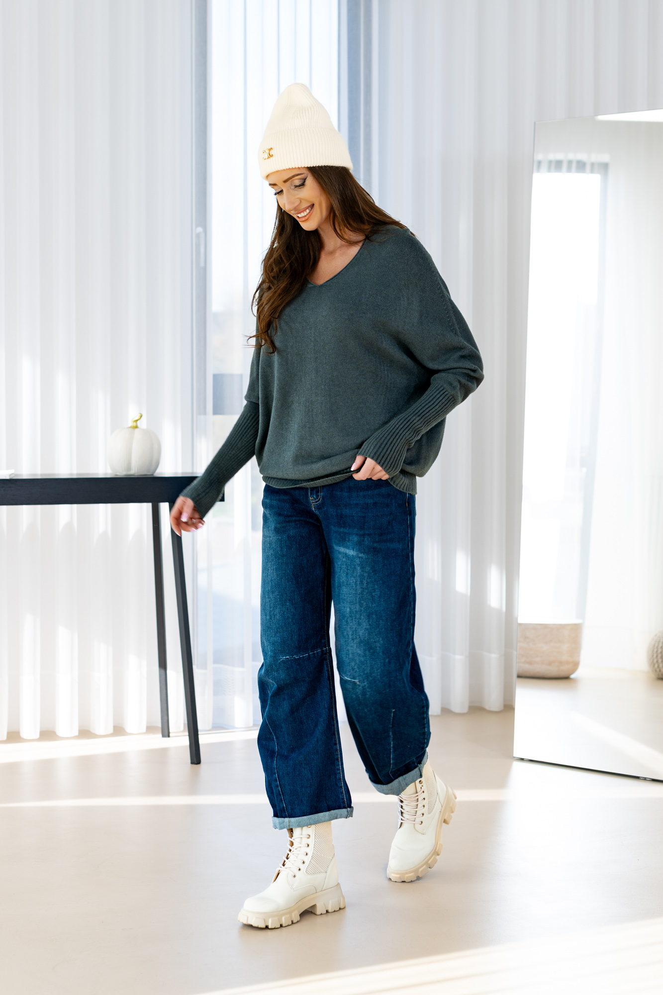 Spodnie Brina jeans niebieskie (BANANY) - obrazek 7