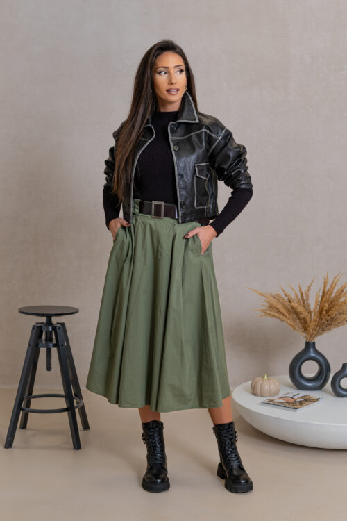 Spódnica Oleandrii - S/M, Khaki